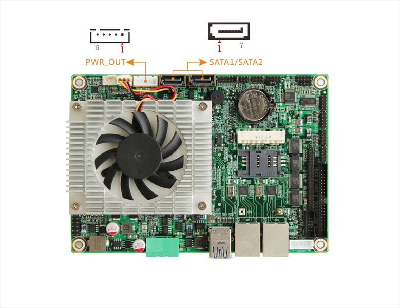 文件:EMB-4924 SATA接口和SATA硬盘电源接口SATA1，SATA2，PWR OUT.jpg