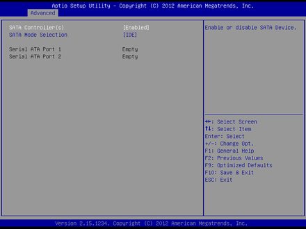 EMB-4924 SATA Configuration