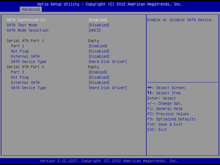 MATX-6933-SATA Configuration